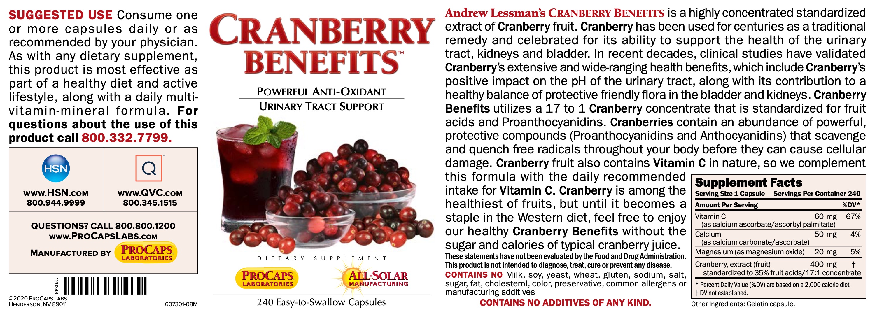 Cranberry Benefits™ Capsules Antioxidants