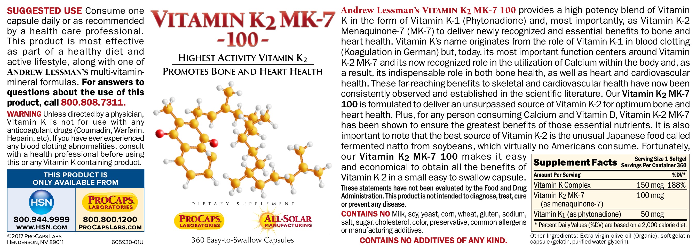Vitamin K2 MK7 100