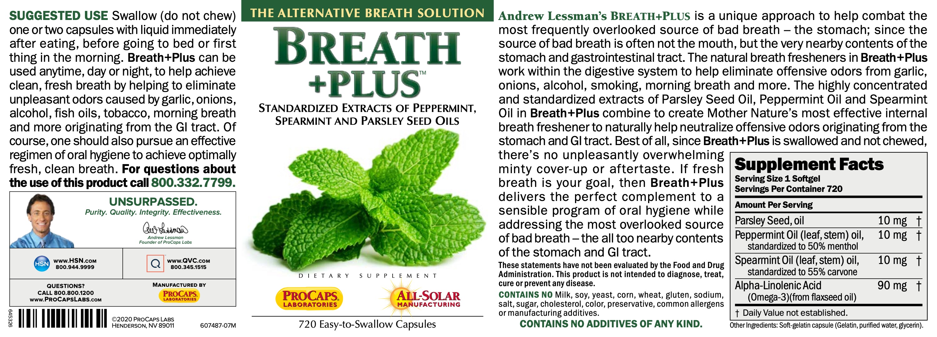 Breath Plus™ Softgels Digestive Support ProCaps Laboratories