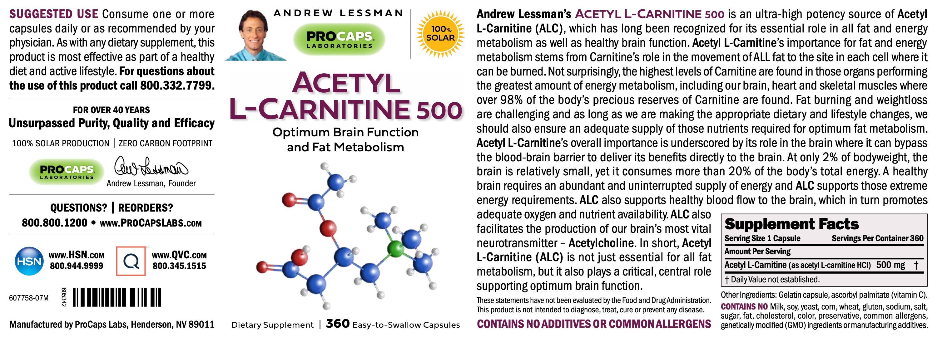 Acetyl-L-Carnitine-500-Capsules-Nervous-System-Support