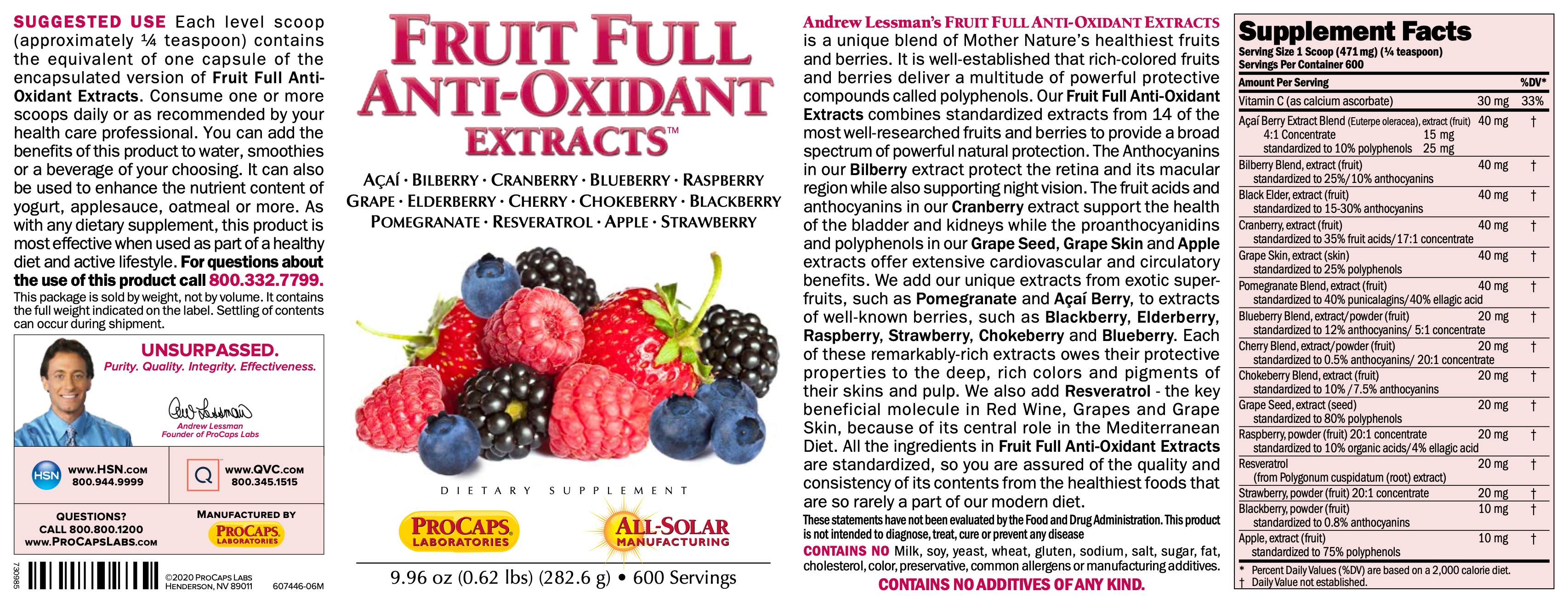 Fruit Full Anti-Oxidant Extracts™ Powder | Anti-oxidants | ProCaps ...