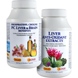 PC Liver & Brain Benefits™ + Liver Anti-Oxidant Extracts™ Kit (TS) PC Liver & Brain Benefits™ + Liver Anti-Oxidant Extracts™ Kit (TS)