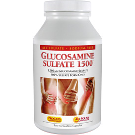 Glucosamine-Sulfate-1500 bottle | Healthy Vitamins and Supplements Glucosamine-Sulfate-1500