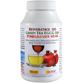 Resveratrol-100™ Green Tea EGCG 100 Pomegranate 40-40 Resveratrol-100™ Green Tea EGCG 100 Pomegranate 40-40