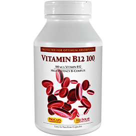 Vitamin-B12-100 bottle | Healthy Vitamins and Supplements Vitamin-B12-100