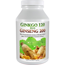 Ginkgo-120-plus-Ginseng-200 bottle | Healthy Vitamins and Supplements Ginkgo-120-plus-Ginseng-200