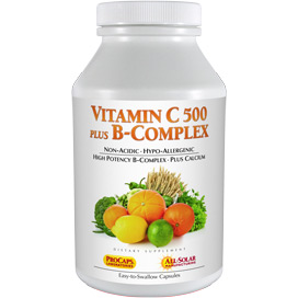 Vitamin-C-500-plus-B-Complex bottle | Healthy Vitamins and Supplements Vitamin-C-500-plus-B-Complex