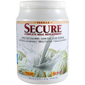 Secure-Soy-Complete-Meal-Replacement-Vanilla bottle | Healthy Vitamins and Supplements Secure-Soy-Complete-Meal-Replacement-Vanilla