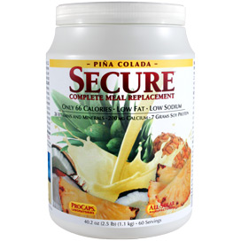 Secure-Soy-Complete-Meal-Replacement-Piña-Colada bottle | Healthy Vitamins and Supplements Secure-Soy-Complete-Meal-Replacement-Piña-Colada
