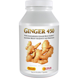 Ginger-450 bottle | Healthy Vitamins and Supplements Ginger-450