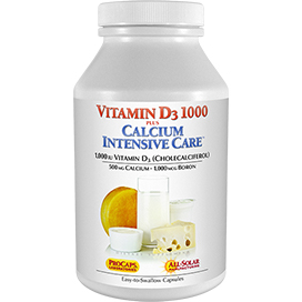 Vitamin-D3-1000-plus-Calcium-Intensive-Care bottle | Healthy Vitamins and Supplements Vitamin-D3-1000-plus-Calcium-Intensive-Care
