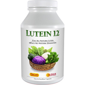 Lutein-12 bottle | Healthy Vitamins and Supplements Lutein-12