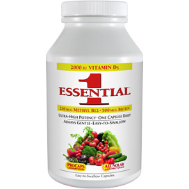 Essential-1-with-2000-IU-Vitamin-D3 bottle | Healthy Vitamins and Supplements Essential-1-with-2000-IU-Vitamin-D3