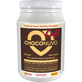 ChocoNuvo-Café-74%-Cacao-Dark-Chocolate bottle | Healthy Vitamins and Supplements ChocoNuvo-Café-74%-Cacao-Dark-Chocolate
