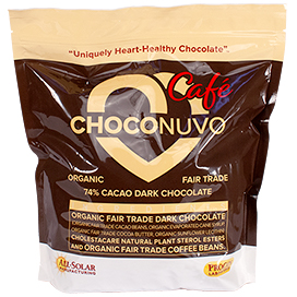 ChocoNuvo-Café-74%-Cacao-Dark-Chocolate bottle | Healthy Vitamins and Supplements ChocoNuvo-Café-74%-Cacao-Dark-Chocolate