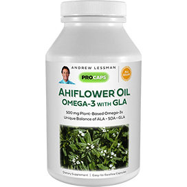 AhiFlower-Oil-Omega-3-with-GLA bottle | Healthy Vitamins and Supplements AhiFlower-Oil-Omega-3-with-GLA