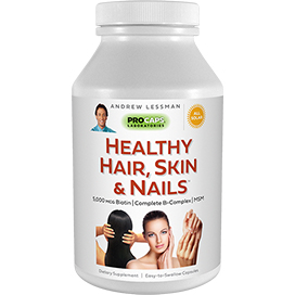Healthy-Hair,-Skin-Nails-with-5,000-mcg-Biotin bottle | Healthy Vitamins and Supplements Healthy-Hair,-Skin-Nails-with-5,000-mcg-Biotin